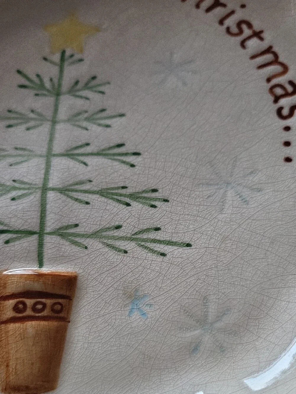 Russ Berrie Christmas Pie Plate